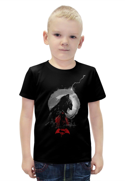 Заказать детскую футболку в Москве. Футболка с полной запечаткой для мальчиков Бэтмен  от T-shirt print  - готовые дизайны и нанесение принтов.