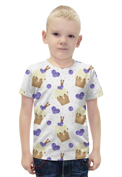 Заказать детскую футболку в Москве. Футболка с полной запечаткой для мальчиков Сладости для радости от tvoy_vector  - готовые дизайны и нанесение принтов.