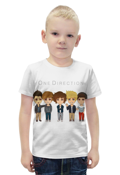 Заказать детскую футболку в Москве. Футболка с полной запечаткой для мальчиков One Direction от cherdantcev - готовые дизайны и нанесение принтов.