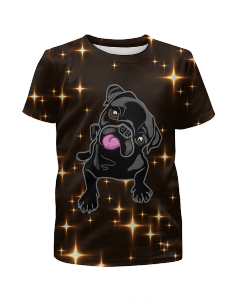 Заказать детскую футболку в Москве. Футболка с полной запечаткой для мальчиков Черный пес от THE_NISE  - готовые дизайны и нанесение принтов.