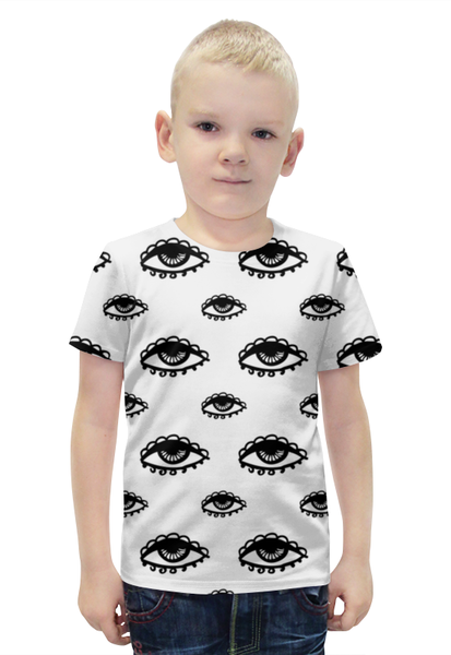 Заказать детскую футболку в Москве. Футболка с полной запечаткой для мальчиков Абстрактные глаза от irinavk - готовые дизайны и нанесение принтов.