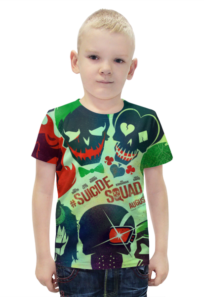 Заказать детскую футболку в Москве. Футболка с полной запечаткой для мальчиков Отряд самоубийц от Pavel Belyavsky - готовые дизайны и нанесение принтов.