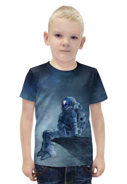 Заказать детскую футболку в Москве. Футболка с полной запечаткой для мальчиков Космонавт от THE_NISE  - готовые дизайны и нанесение принтов.