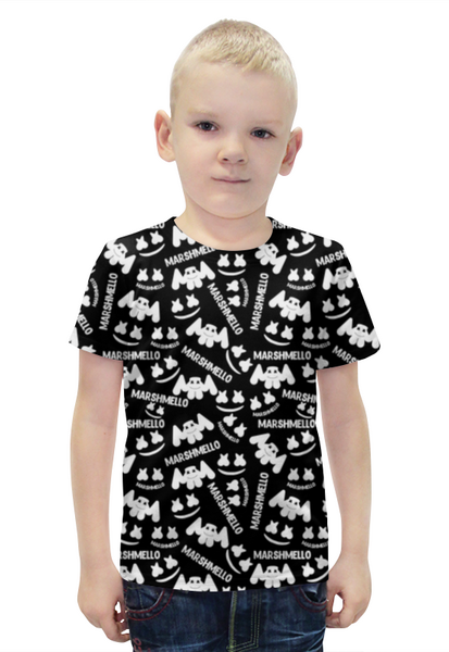 Заказать детскую футболку в Москве. Футболка с полной запечаткой для мальчиков Marshmello от THE_NISE  - готовые дизайны и нанесение принтов.