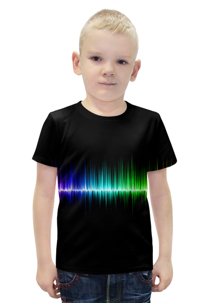 Заказать детскую футболку в Москве. Футболка с полной запечаткой для мальчиков Волна от THE_NISE  - готовые дизайны и нанесение принтов.