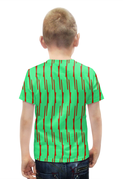 Заказать детскую футболку в Москве. Футболка с полной запечаткой для мальчиков Красные полосы от THE_NISE  - готовые дизайны и нанесение принтов.