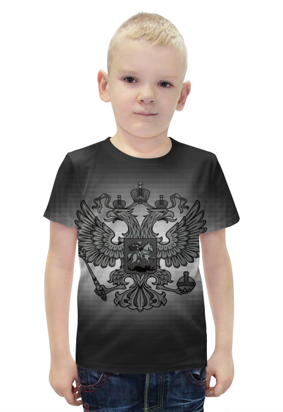 Заказать детскую футболку в Москве. Футболка с полной запечаткой для мальчиков Россия от multikot - готовые дизайны и нанесение принтов.