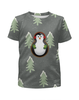 Заказать детскую футболку в Москве. Футболка с полной запечаткой для мальчиков пингвин от THE_NISE  - готовые дизайны и нанесение принтов.