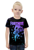 Заказать детскую футболку в Москве. Футболка с полной запечаткой для мальчиков Fortnite, Marshmello от geekbox - готовые дизайны и нанесение принтов.