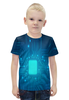 Заказать детскую футболку в Москве. Футболка с полной запечаткой для мальчиков Процессор от THE_NISE  - готовые дизайны и нанесение принтов.