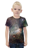 Заказать детскую футболку в Москве. Футболка с полной запечаткой для мальчиков Космос от Jimmy Flash - готовые дизайны и нанесение принтов.