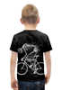 Заказать детскую футболку в Москве. Футболка с полной запечаткой для мальчиков Skeleton Biker от Leichenwagen - готовые дизайны и нанесение принтов.