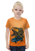 Заказать детскую футболку в Москве. Футболка с полной запечаткой для мальчиков Атака динозавра от T-shirt print  - готовые дизайны и нанесение принтов.