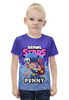 Заказать детскую футболку в Москве. Футболка с полной запечаткой для мальчиков BRAWL STARS PENNY от geekbox - готовые дизайны и нанесение принтов.