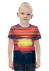 Заказать детскую футболку в Москве. Футболка с полной запечаткой для мальчиков   Закат от THE_NISE  - готовые дизайны и нанесение принтов.