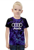 Заказать детскую футболку в Москве. Футболка с полной запечаткой для мальчиков Авто Audi от THE_NISE  - готовые дизайны и нанесение принтов.