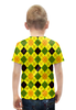 Заказать детскую футболку в Москве. Футболка с полной запечаткой для мальчиков Клетка желтая от THE_NISE  - готовые дизайны и нанесение принтов.
