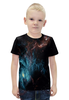 Заказать детскую футболку в Москве. Футболка с полной запечаткой для мальчиков Голубой космос от THE_NISE  - готовые дизайны и нанесение принтов.