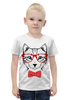 Заказать детскую футболку в Москве. Футболка с полной запечаткой для мальчиков Кошка от YellowCloverShop - готовые дизайны и нанесение принтов.