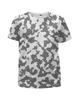 Заказать детскую футболку в Москве. Футболка с полной запечаткой для мальчиков Бело-Серый Камуфляж от armyshop - готовые дизайны и нанесение принтов.