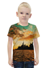 Заказать детскую футболку в Москве. Футболка с полной запечаткой для мальчиков Вечерний город от THE_NISE  - готовые дизайны и нанесение принтов.