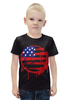 Заказать детскую футболку в Москве. Футболка с полной запечаткой для мальчиков American Flag (Американский флаг) от Илья Щеблецов - готовые дизайны и нанесение принтов.