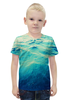 Заказать детскую футболку в Москве. Футболка с полной запечаткой для мальчиков Морская вода от Anastasia Kabanova - готовые дизайны и нанесение принтов.
