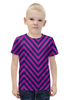 Заказать детскую футболку в Москве. Футболка с полной запечаткой для мальчиков Фиолетовые полосы от THE_NISE  - готовые дизайны и нанесение принтов.