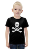 Заказать детскую футболку в Москве. Футболка с полной запечаткой для мальчиков "Весёлый Роджер - Jolly Roger" от Интернет-магазин "RockStoreOnline" - готовые дизайны и нанесение принтов.