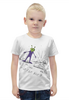 Заказать детскую футболку в Москве. Футболка с полной запечаткой для мальчиков Огорченный инопланетянин от ELENA ZHARINOVA - готовые дизайны и нанесение принтов.