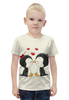 Заказать детскую футболку в Москве. Футболка с полной запечаткой для мальчиков Влюбленные пингвины от Илья Щеблецов - готовые дизайны и нанесение принтов.