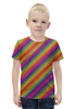 Заказать детскую футболку в Москве. Футболка с полной запечаткой для мальчиков Линии радуги от THE_NISE  - готовые дизайны и нанесение принтов.