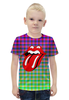 Заказать детскую футболку в Москве. Футболка с полной запечаткой для мальчиков The Rolling Stones от Jimmy Flash - готовые дизайны и нанесение принтов.