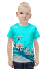 Заказать детскую футболку в Москве. Футболка с полной запечаткой для мальчиков ромашки от THE_NISE  - готовые дизайны и нанесение принтов.