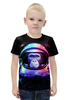 Заказать детскую футболку в Москве. Футболка с полной запечаткой для мальчиков Обезьяна космонавт от printik - готовые дизайны и нанесение принтов.