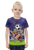 Заказать детскую футболку в Москве. Футболка с полной запечаткой для мальчиков Футболист  от T-shirt print  - готовые дизайны и нанесение принтов.