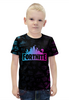 Заказать детскую футболку в Москве. Футболка с полной запечаткой для мальчиков FORTNITE от geekbox - готовые дизайны и нанесение принтов.