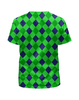 Заказать детскую футболку в Москве. Футболка с полной запечаткой для мальчиков Сине-зеленые квадраты от THE_NISE  - готовые дизайны и нанесение принтов.
