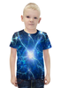 Заказать детскую футболку в Москве. Футболка с полной запечаткой для мальчиков Молекулы от THE_NISE  - готовые дизайны и нанесение принтов.