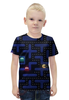 Заказать детскую футболку в Москве. Футболка с полной запечаткой для мальчиков Pacman от Dover - готовые дизайны и нанесение принтов.