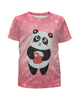 Заказать детскую футболку в Москве. Футболка с полной запечаткой для мальчиков Панда с сердечком от Ordwen - готовые дизайны и нанесение принтов.