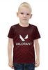 Заказать детскую футболку в Москве. Футболка с полной запечаткой для мальчиков VALORANT от weeert - готовые дизайны и нанесение принтов.