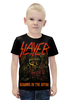 Заказать детскую футболку в Москве. Футболка с полной запечаткой для мальчиков Slayer Season In The Abyss 1990 от Илья - готовые дизайны и нанесение принтов.