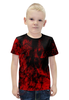 Заказать детскую футболку в Москве. Футболка с полной запечаткой для мальчиков Черно-красный от THE_NISE  - готовые дизайны и нанесение принтов.