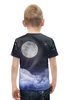 Заказать детскую футболку в Москве. Футболка с полной запечаткой для мальчиков Ночь и луна от weeert - готовые дизайны и нанесение принтов.