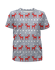 Заказать детскую футболку в Москве. Футболка с полной запечаткой для мальчиков новогодние олени от Amerikanka - готовые дизайны и нанесение принтов.