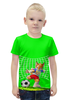Заказать детскую футболку в Москве. Футболка с полной запечаткой для мальчиков Лисенок Футболист от T-shirt print  - готовые дизайны и нанесение принтов.