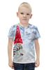 Заказать детскую футболку в Москве. Футболка с полной запечаткой для мальчиков Счастливый снеговик  от Руслан - готовые дизайны и нанесение принтов.