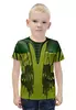 Заказать детскую футболку в Москве. Футболка с полной запечаткой для мальчиков Кожаные зеленые мотивы от Alexey Evsyunin - готовые дизайны и нанесение принтов.