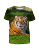 Заказать детскую футболку в Москве. Футболка с полной запечаткой для мальчиков Красивый тигр от Ирина - готовые дизайны и нанесение принтов.